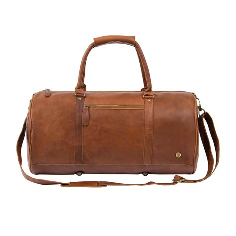 brown fake leather duffle bag|brown leather duffle bag australia.